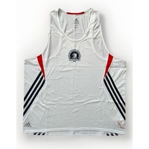 Vintage Adidas Boston Marathon 2006 Tank Top‎ White Red Men's Size XL EUC